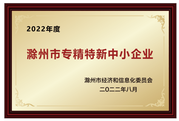 滁州市專精特新中小企業