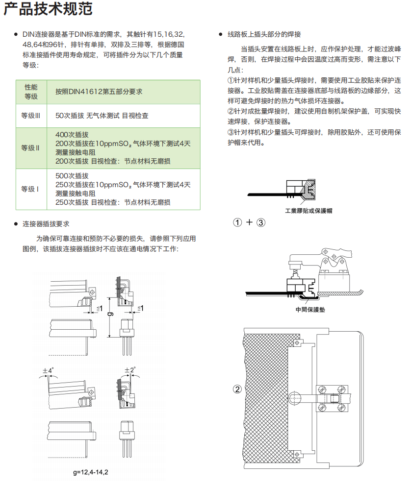 卓能din41612歐式連接器產品技術規范